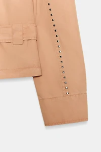 STUDDED BELTED JACKET