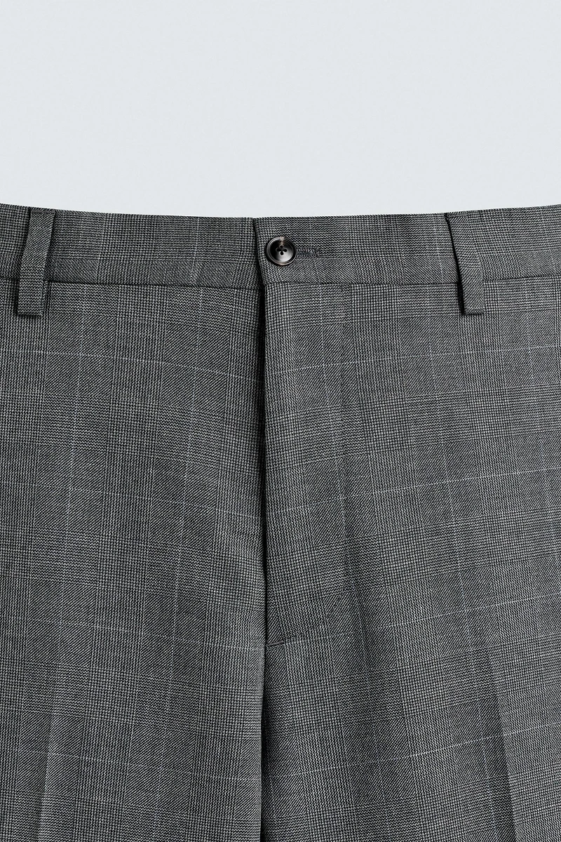 PLAID SUIT PANTS
