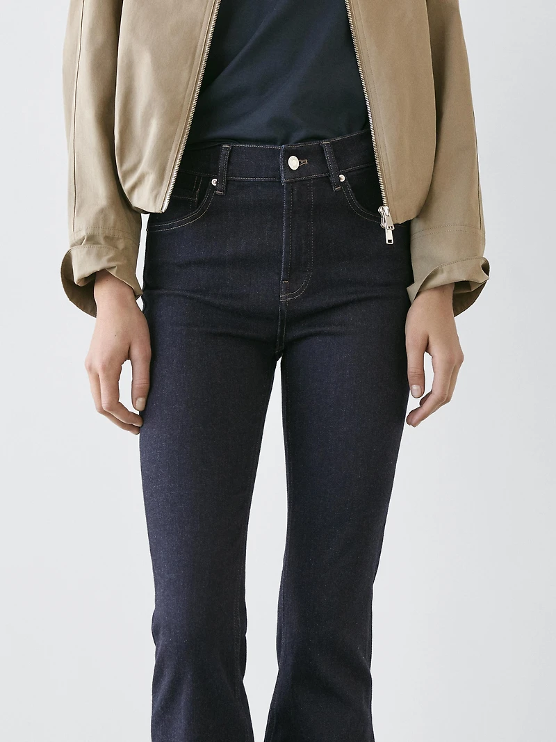 Jean skinny flare taille haute