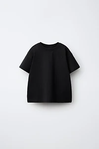 EMBROIDERED HEART PLAIN T-SHIRT