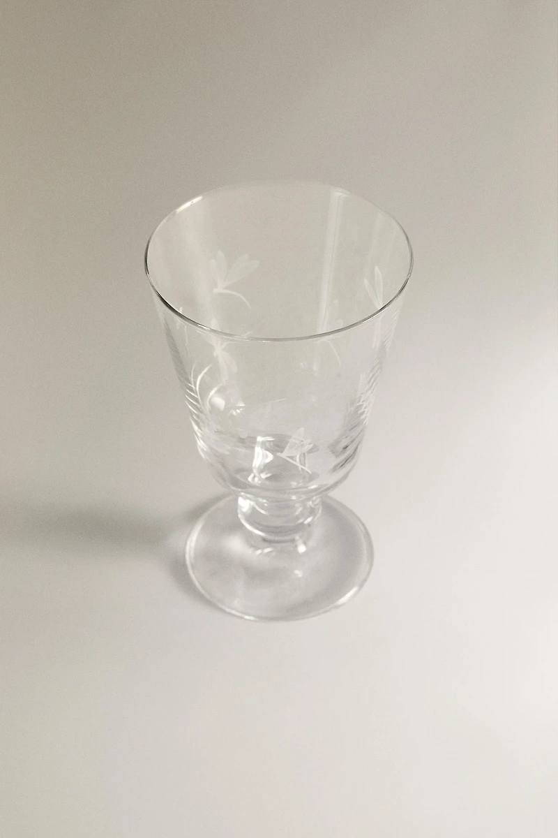 DRAGONFLY PRINT WINE GLASS