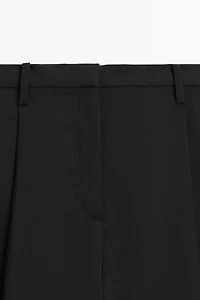 Flowing cropped wide-leg pants