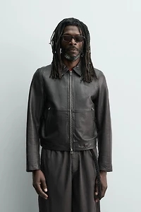 BLOUSON EN CUIR AARON LEVINE X ZARA