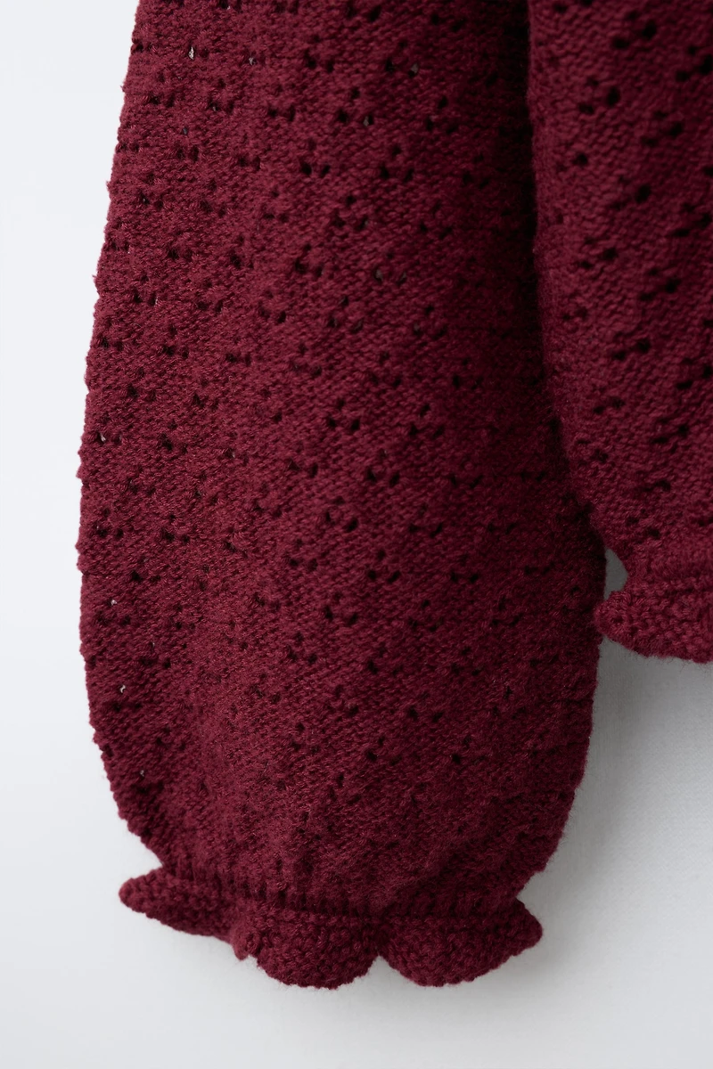 COTTON-LINEN EMBROIDERED CARDIGAN
