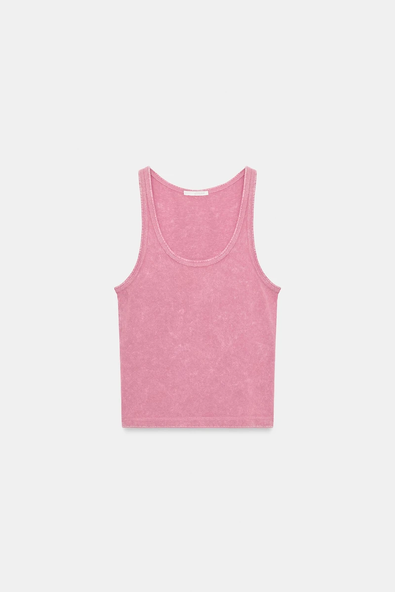 RUSTIC SLEEVELESS T-SHIRT