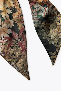 FOULARD CRAVATE IMPRIMÉ FLEURS