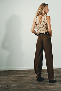 TRF MID-RISE BAGGY BALLOON JEANS