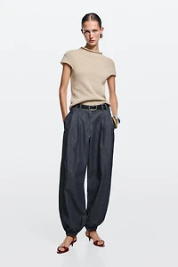 Balloon fit denim