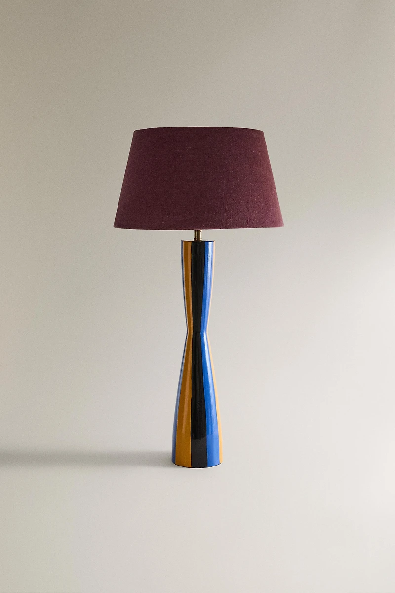 TABLE LAMP WITH STRIPED BASE X COLLAGERIE
