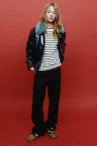 WIDE LEG STAR STUD JEANS