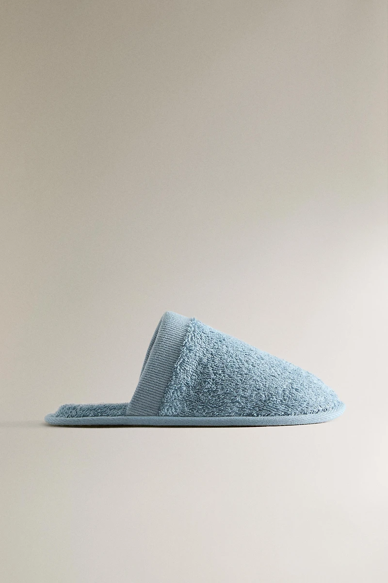 CHILDREN'S BATHROOM TERRY CLOTH MULE SLIPPERS