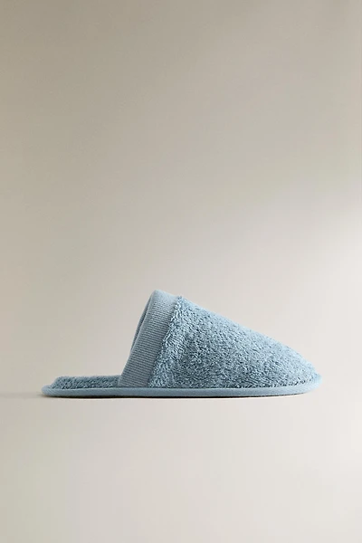 CHILDREN'S BATHROOM TERRY CLOTH MULE SLIPPERS