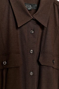 ROBE CHEMISE AVEC CEINTURE ZW COLLECTION