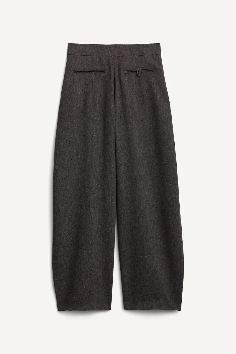 LIMITED EDITION WOOL BLEND VOLUME PLEATED PANTS