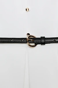 ROBE MI-LONGUE AVEC CEINTURE