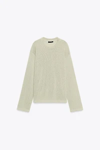 CUT-OUT KNIT SWEATER