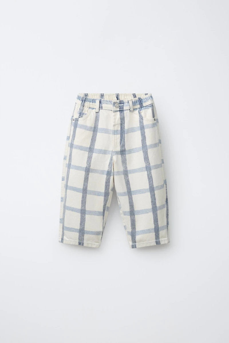 PLAID BAGGY PANTS
