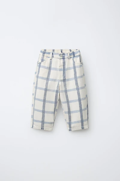 PLAID BAGGY PANTS