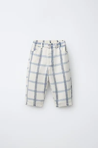 PLAID BAGGY PANTS