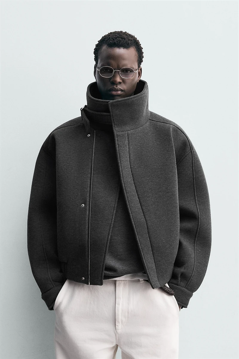 TECHNICAL WRAP-NECK JACKET