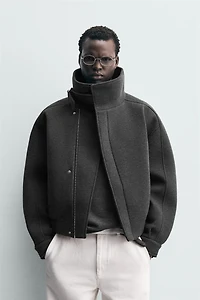 TECHNICAL WRAP-NECK JACKET