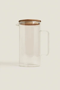 BOROSILICATE GLASS PITCHER WITH LID