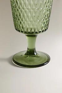 VERRE À PIED VERRE RELIEF