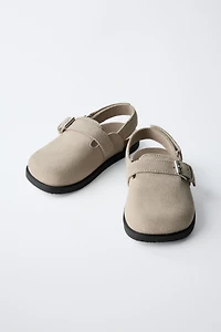 SABOTS EN CUIR CROÛTE DE