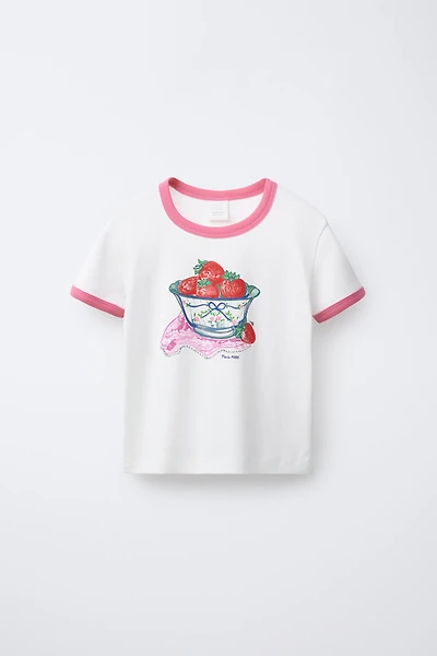 STRAWBERRY PRINT T-SHIRT
