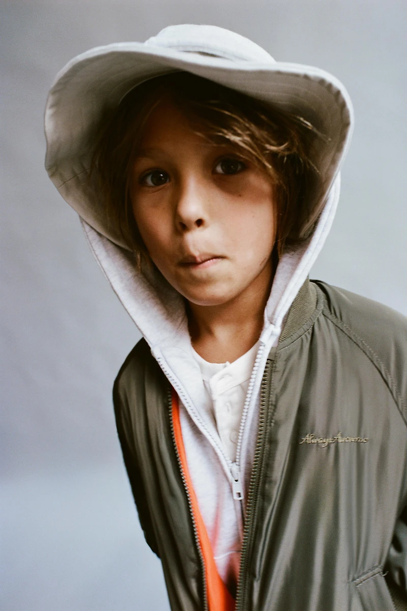 BLOUSON BOMBER À DOUBLURE CONTRASTÉE