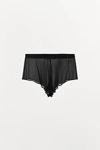 CROCHET TRIM SHORTS