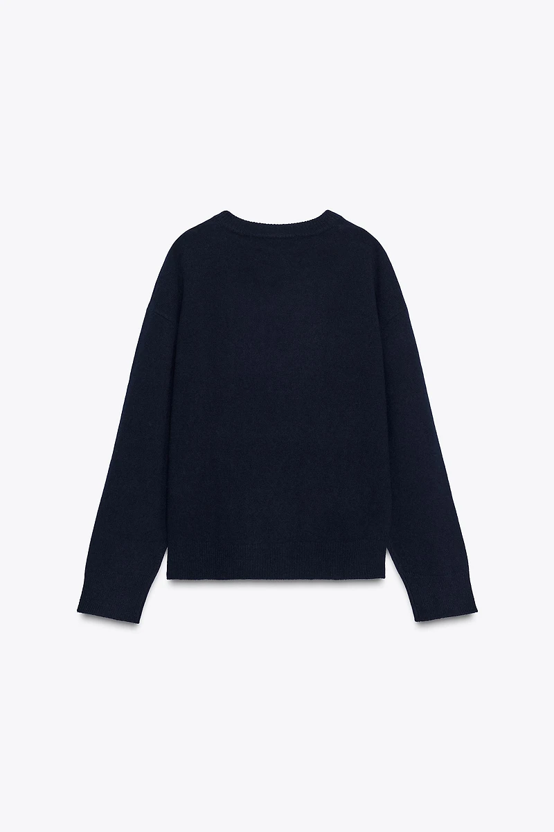 PULL 100 % LAINE COL EN V