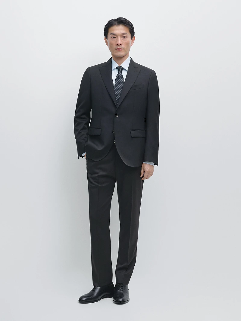 Pantalon de costume en laine froide