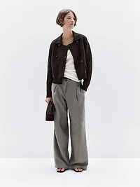 Gilet en maille à double boutonnage 100 % coton