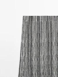 Long knit skirt with striped detail