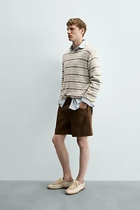 LINEN - CASHMERE STRIPED JUMPER