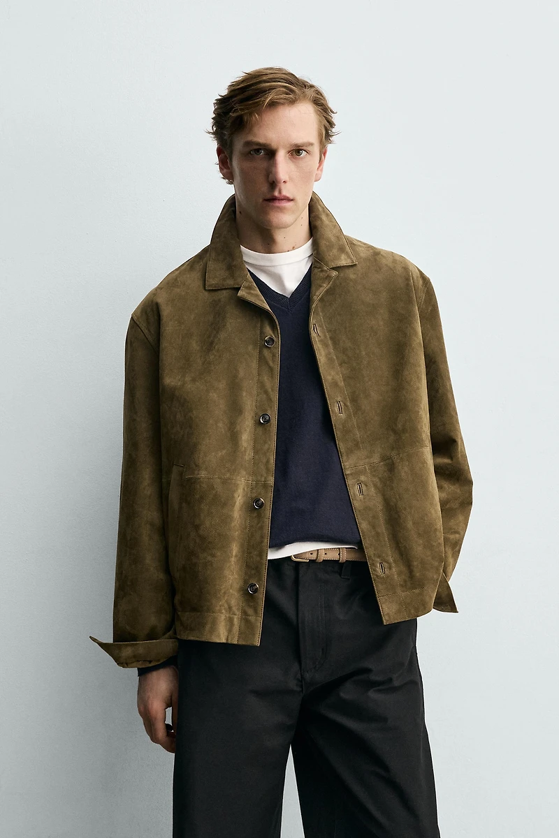SUEDE LEATHER OVERSHIRT