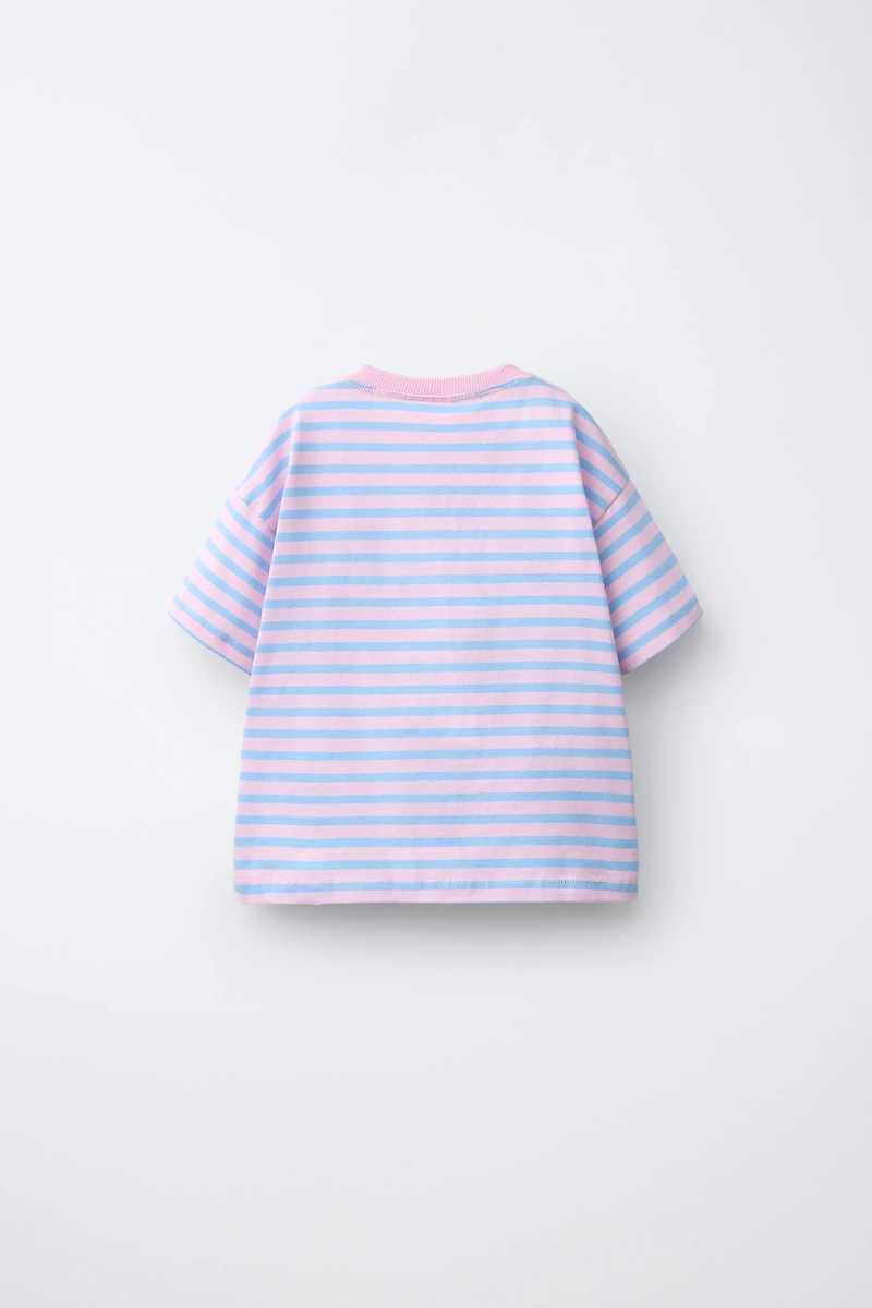 STRIPED MICKEY & MINNIE MOUSE © DISNEY T-SHIRT