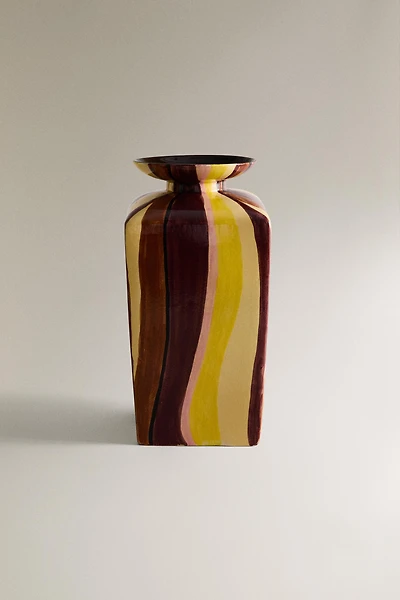 VASE CÉRAMIQUE RAYURES X COLLAGERIE