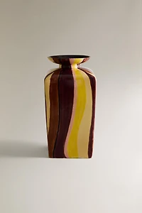 VASE CÉRAMIQUE RAYURES X COLLAGERIE