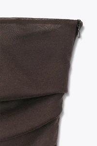 LIMITED EDITION DRAPED STRAPLESS LONG DRESS