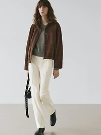 Straight-leg flowing trousers