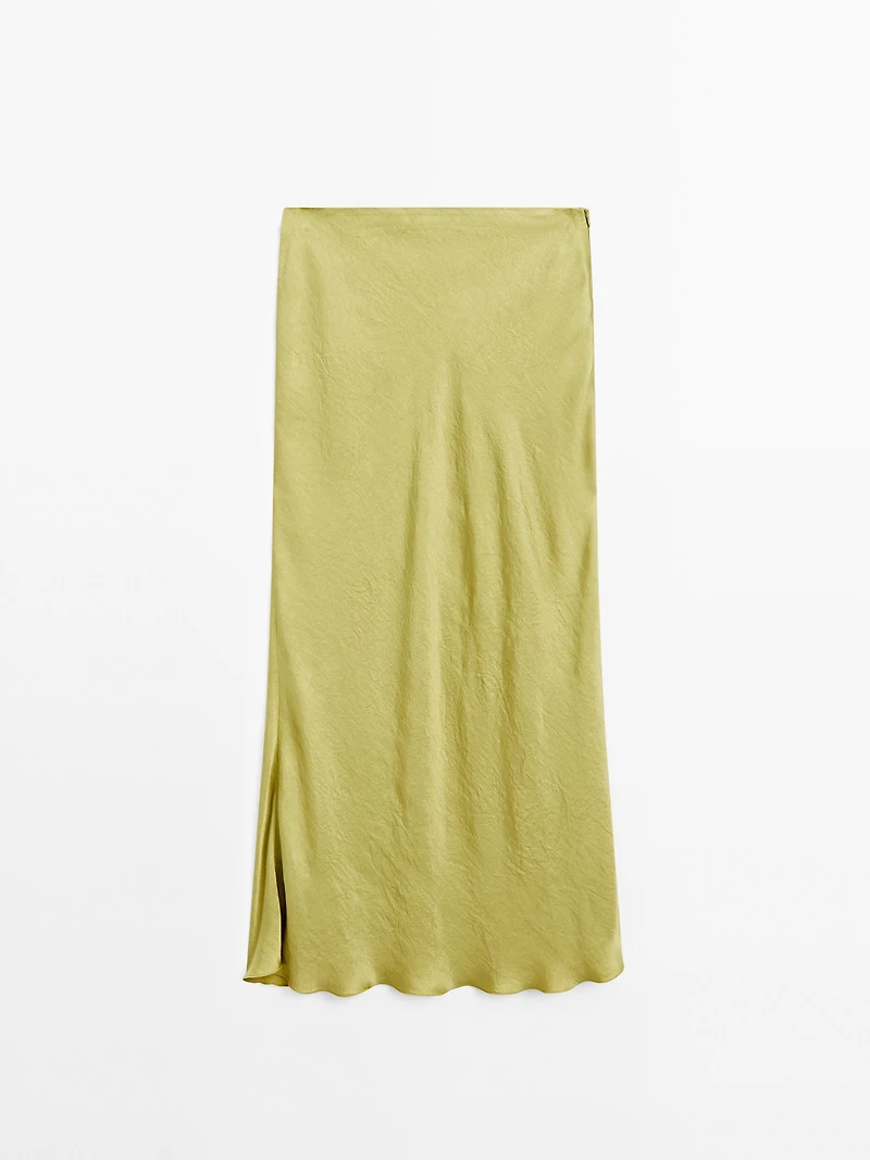 Long flowing satin skirt - STUDIO