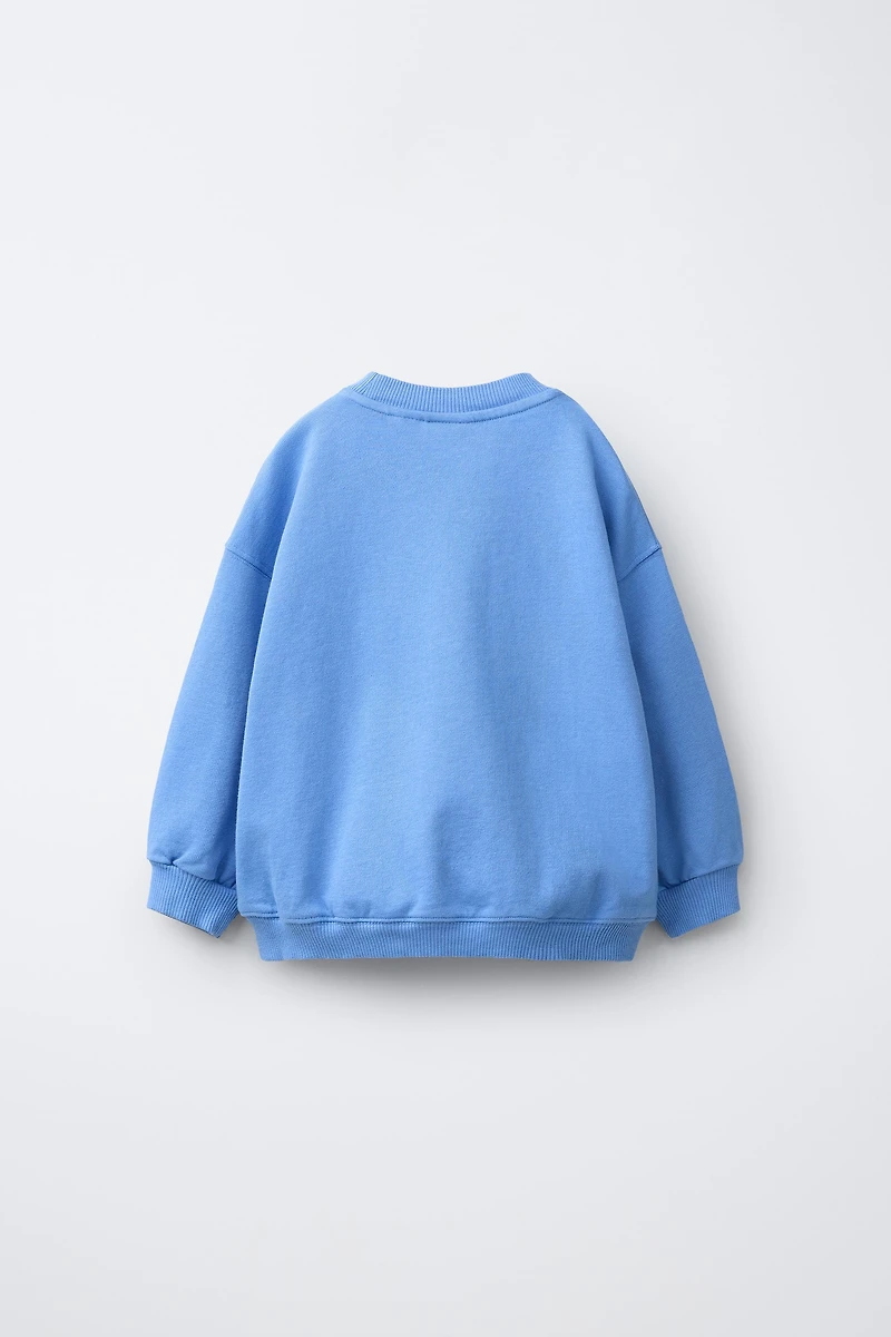 PLAIN OVERLOCK SWEATSHIRT