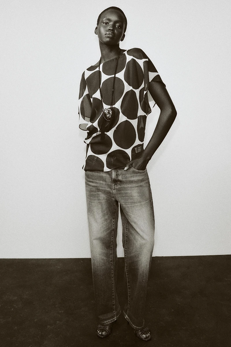 SHEER POLKA DOT TOP