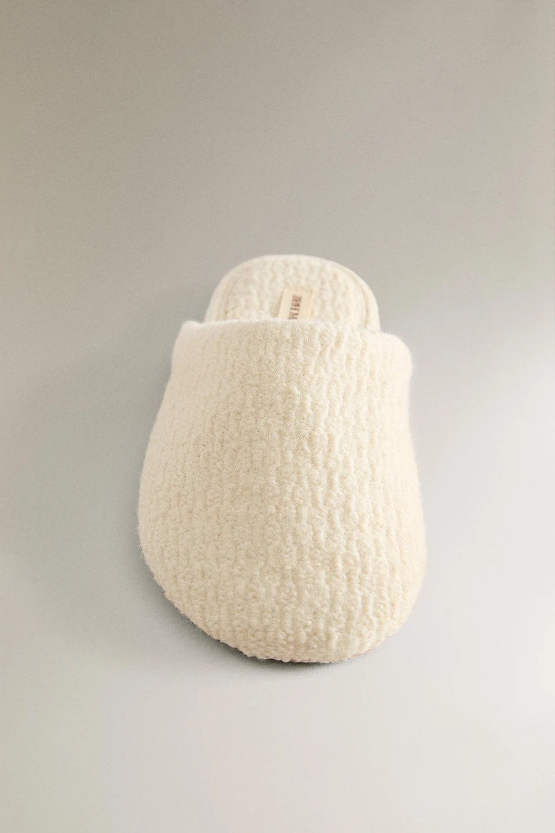 WOOL MULE SLIPPERS
