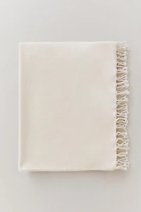 COTTON BEACH TOWEL WITH FRINGE