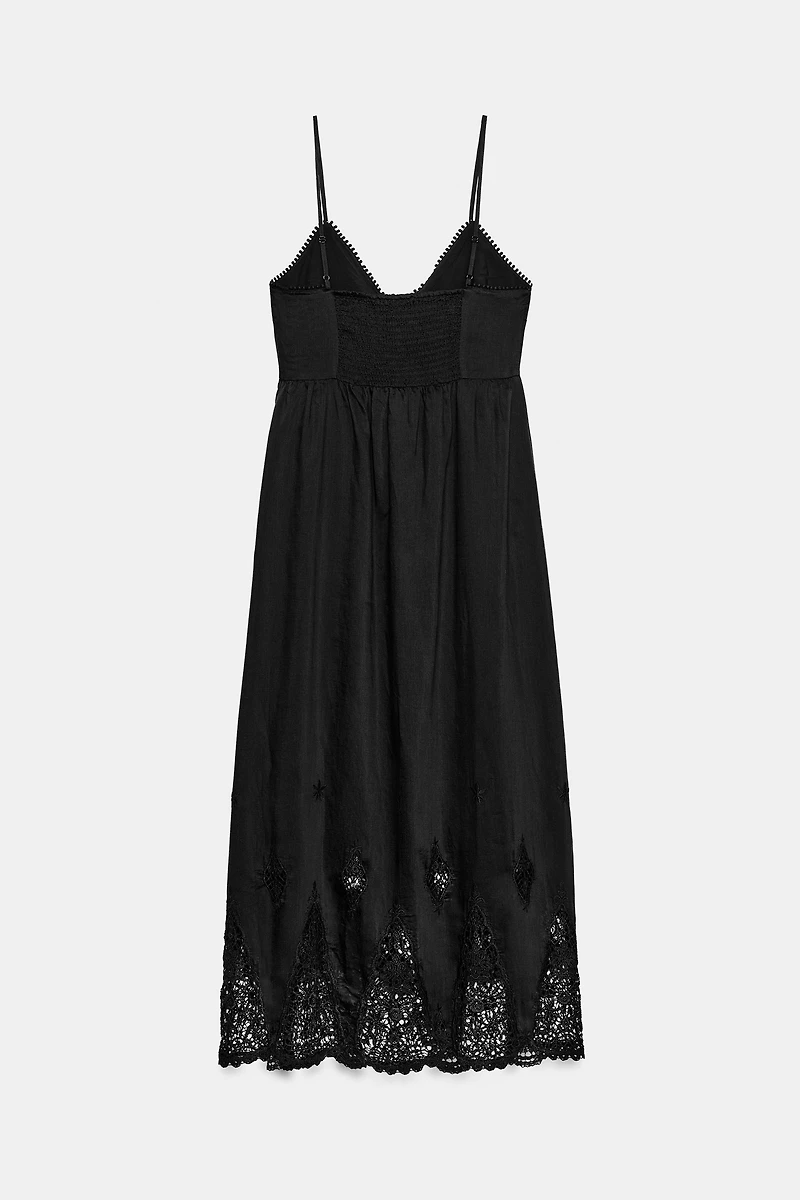 EMBROIDERED MIDI DRESS