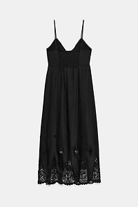 EMBROIDERED MIDI DRESS