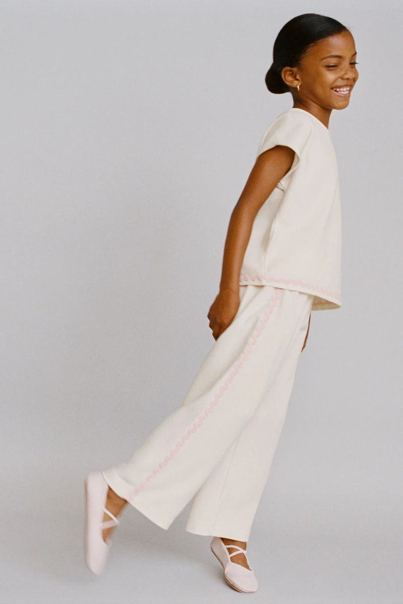 WAVY TRIM PIQUÉ T-SHIRT